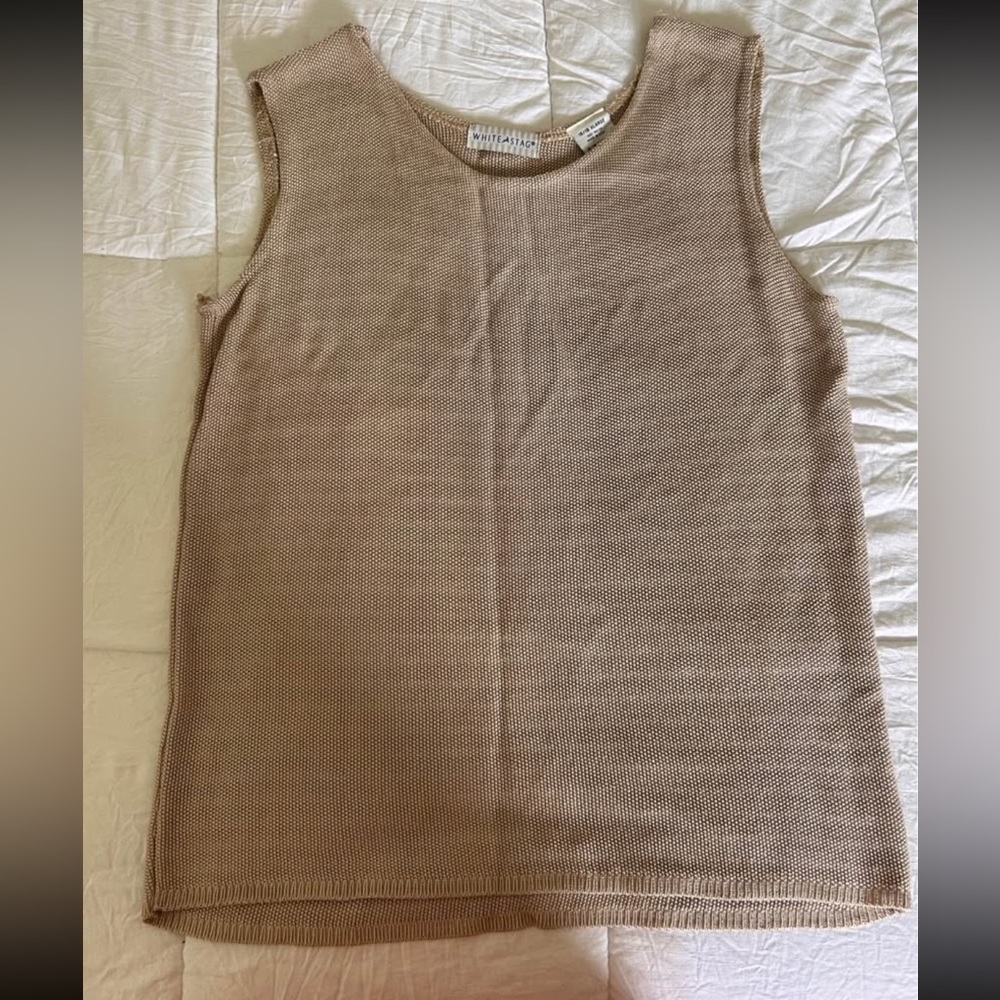 White Stag Beige Knit Tank Top